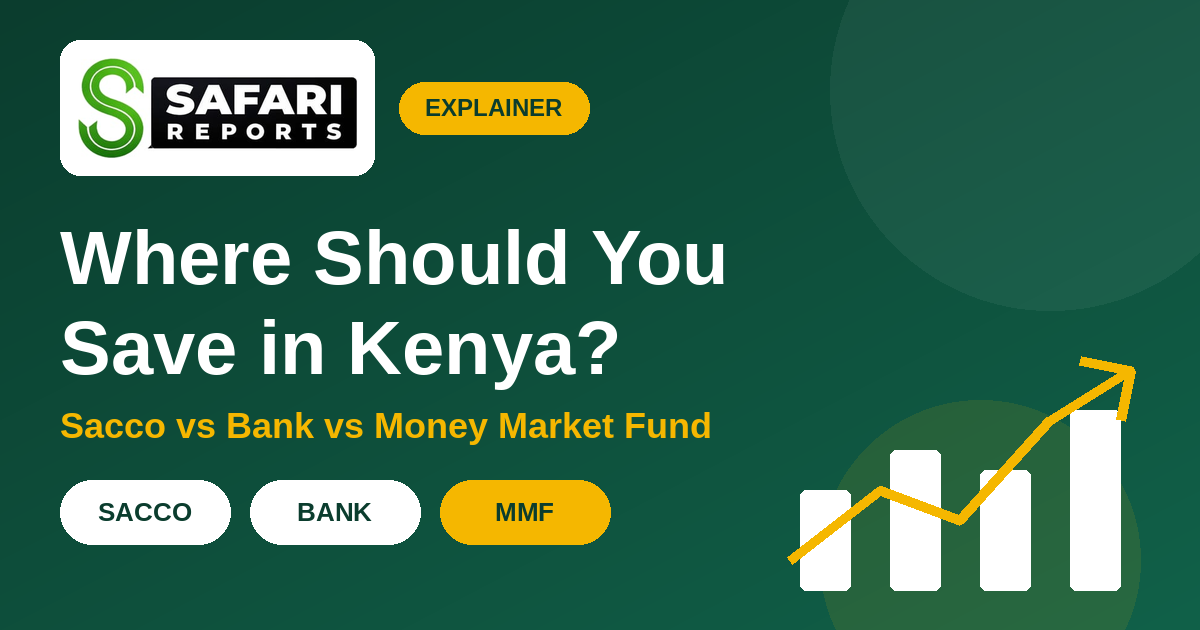 Sacco vs money market fund Kenya explainer showing where to save: Sacco, bank or MMF.